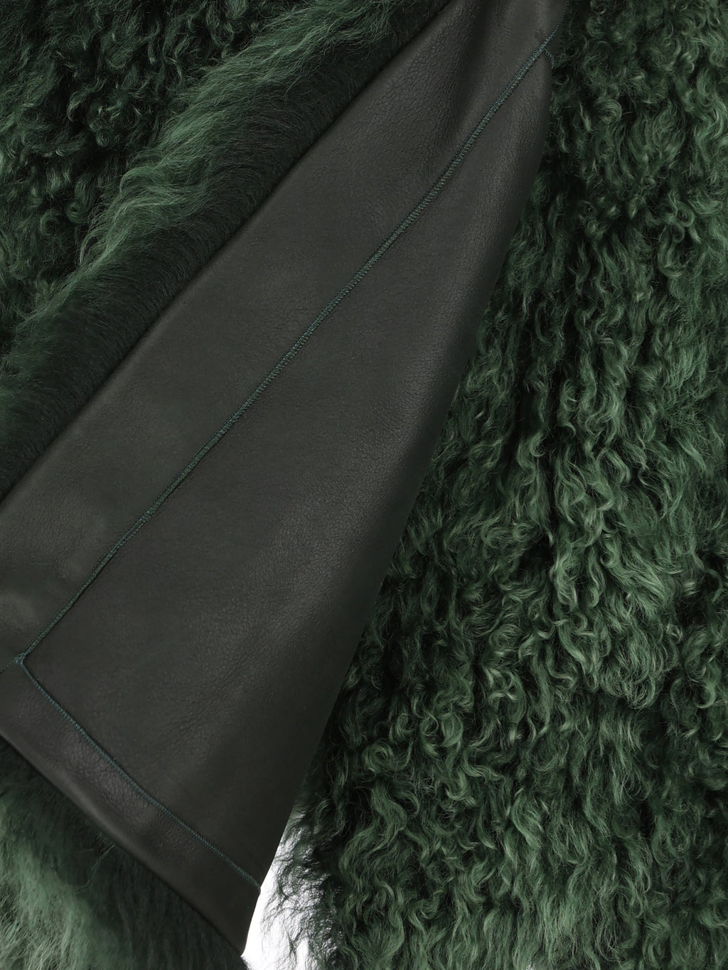 Prada Women's Shearling Coat in Green - view 4