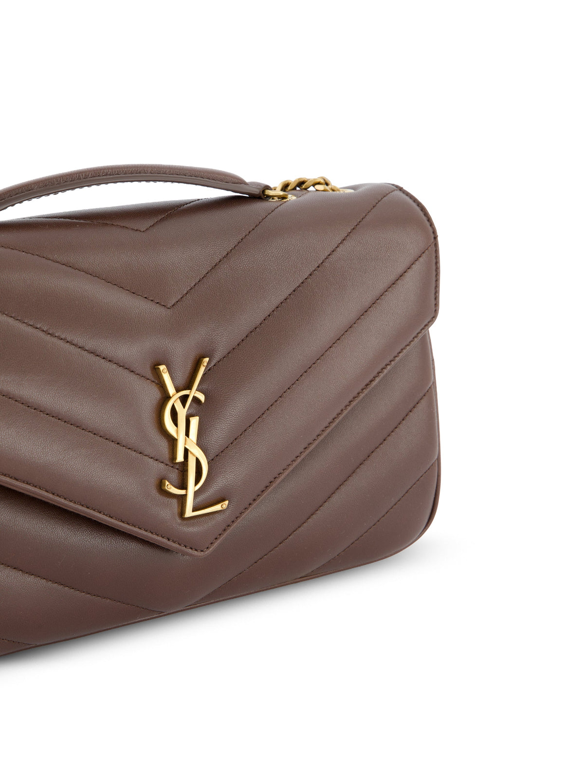 Saint Laurent Women's Loulou Medium Leather Bag in Brown - view 4