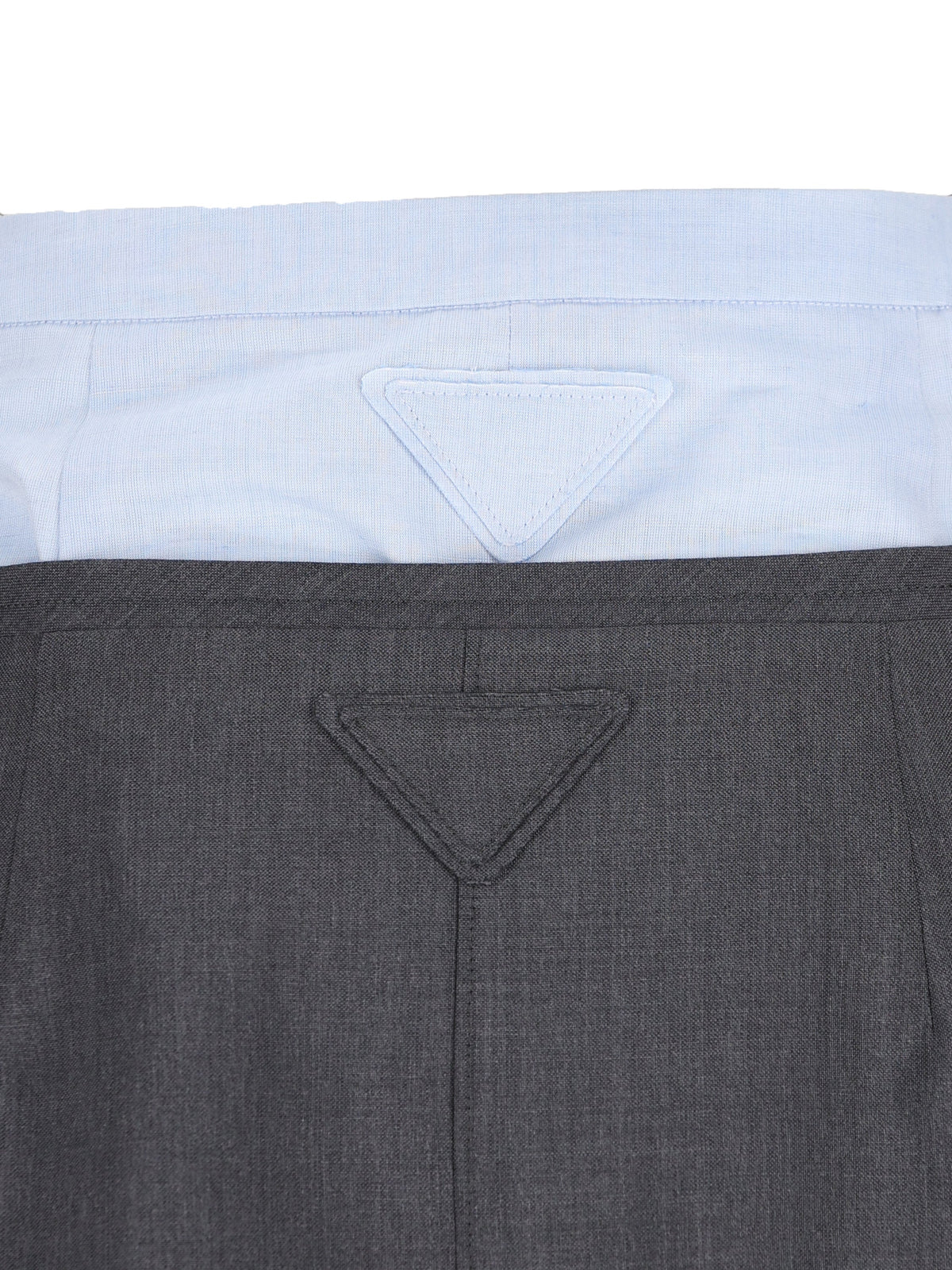 Prada Women's Mohair Chambray Midi Skirt in Grey - view 4