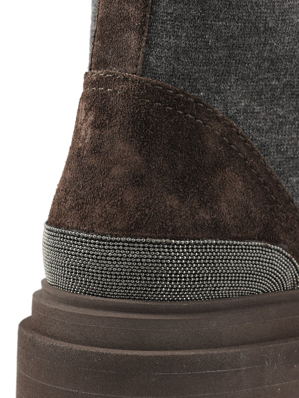 Brunello Cucinelli Women's Suede Leather Boots in Brown - view 4