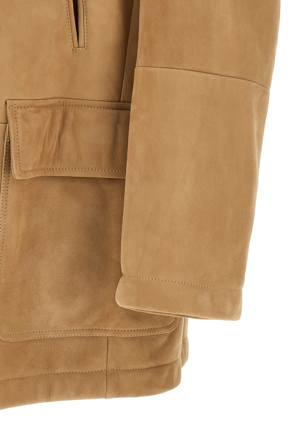 Brunello Cucinelli Men's Caban Shearling Curly in Beige - view 4