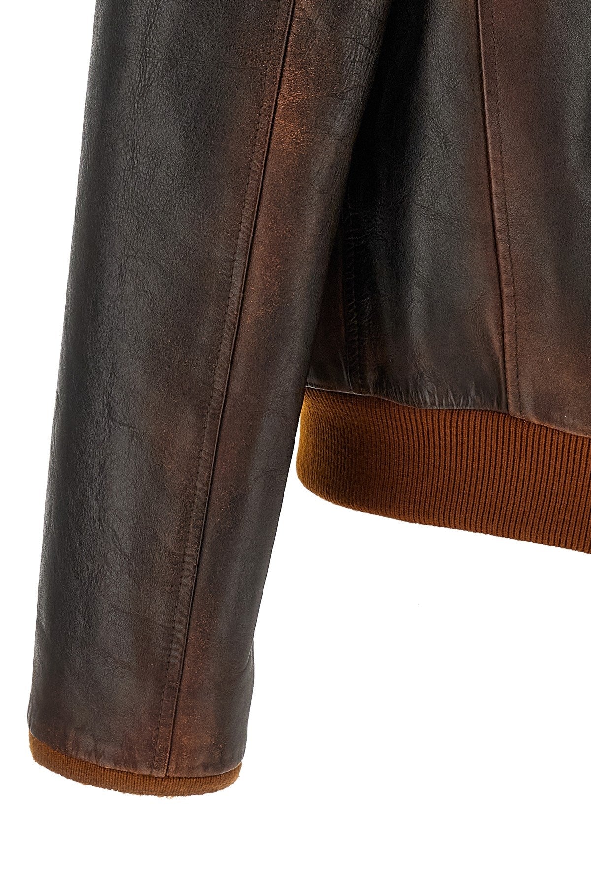 Golden Goose Men's Journey Bomber Jacket in Brown Leather - view 4
