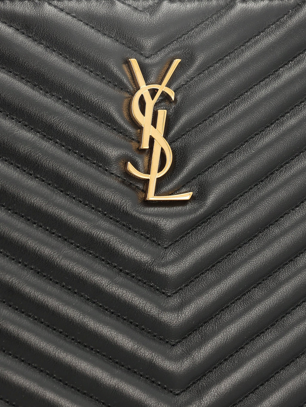 Saint Laurent Women's Leather Tablet Pouch in Black - view 4