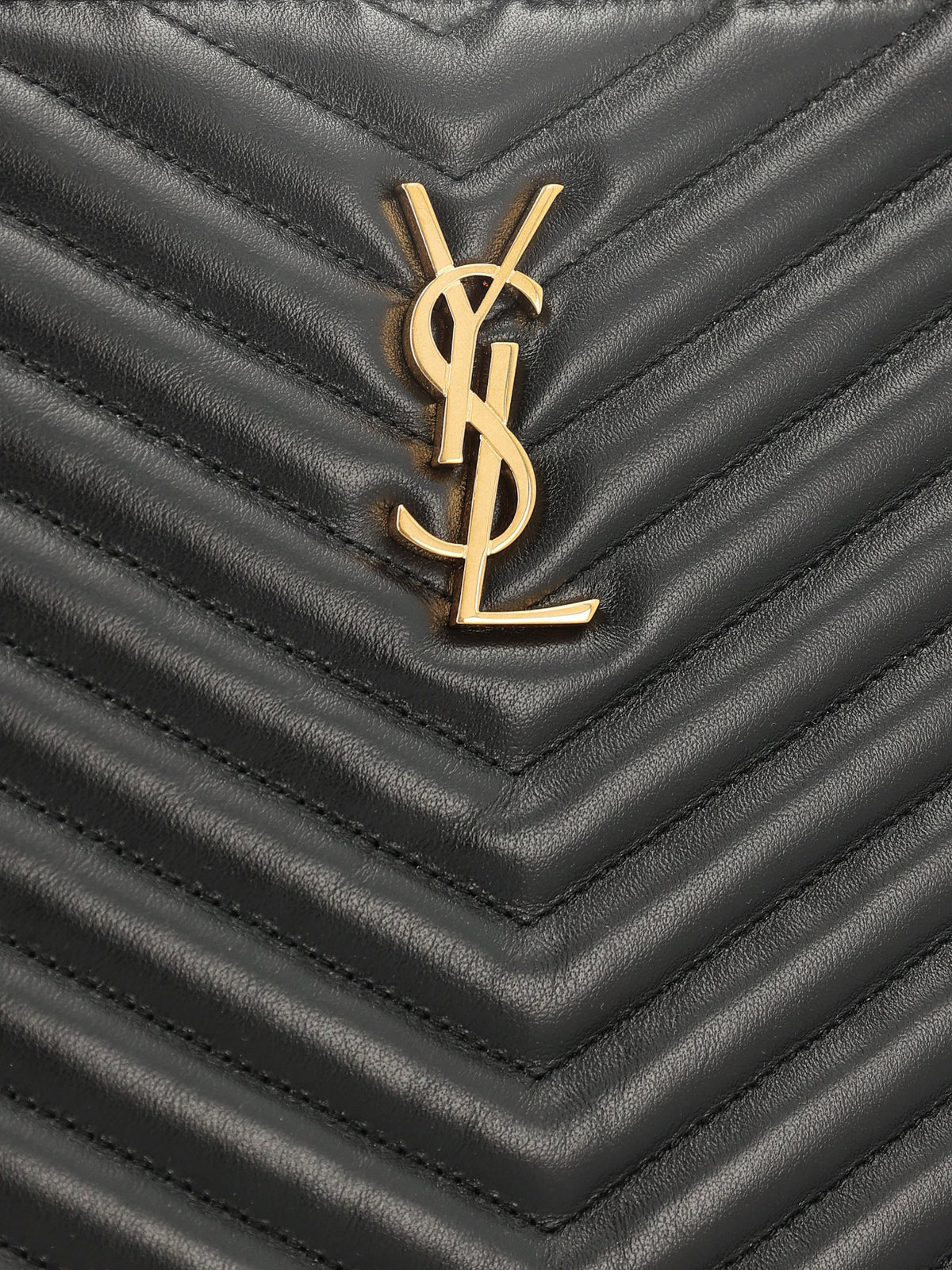 Saint Laurent Women's Leather Tablet Pouch in Black - view 4