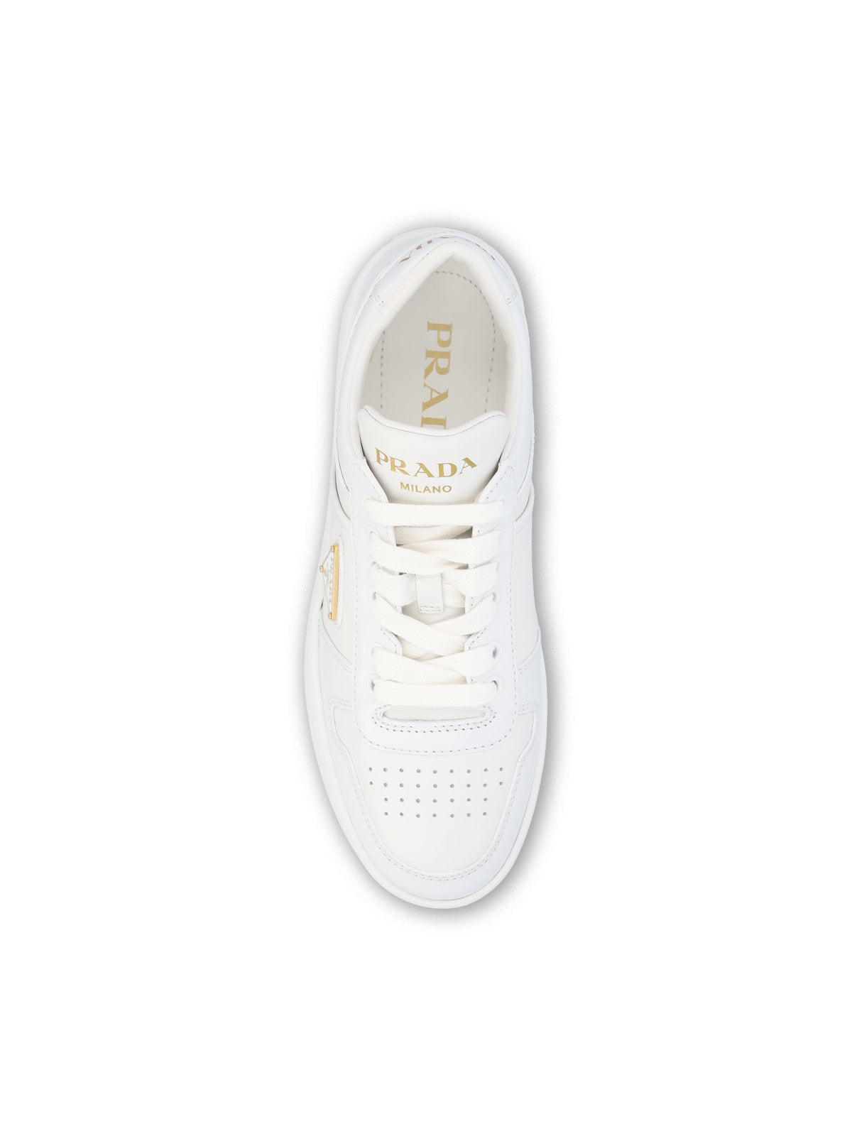 Prada Women's Downtown Leather Sneakers in White - view 4