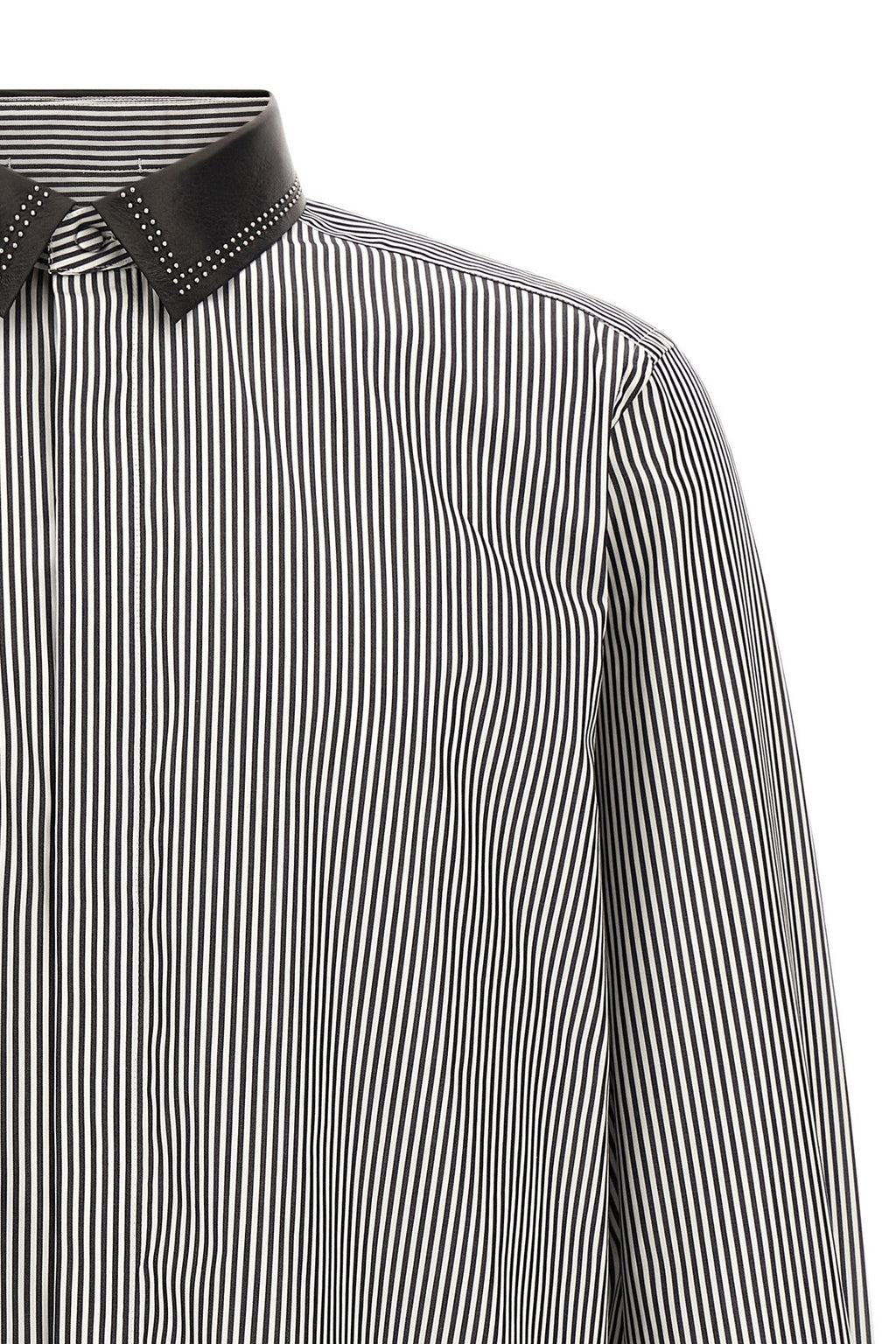 Tom Ford Men's Striped Shirt in White/Black Cotton - view 4