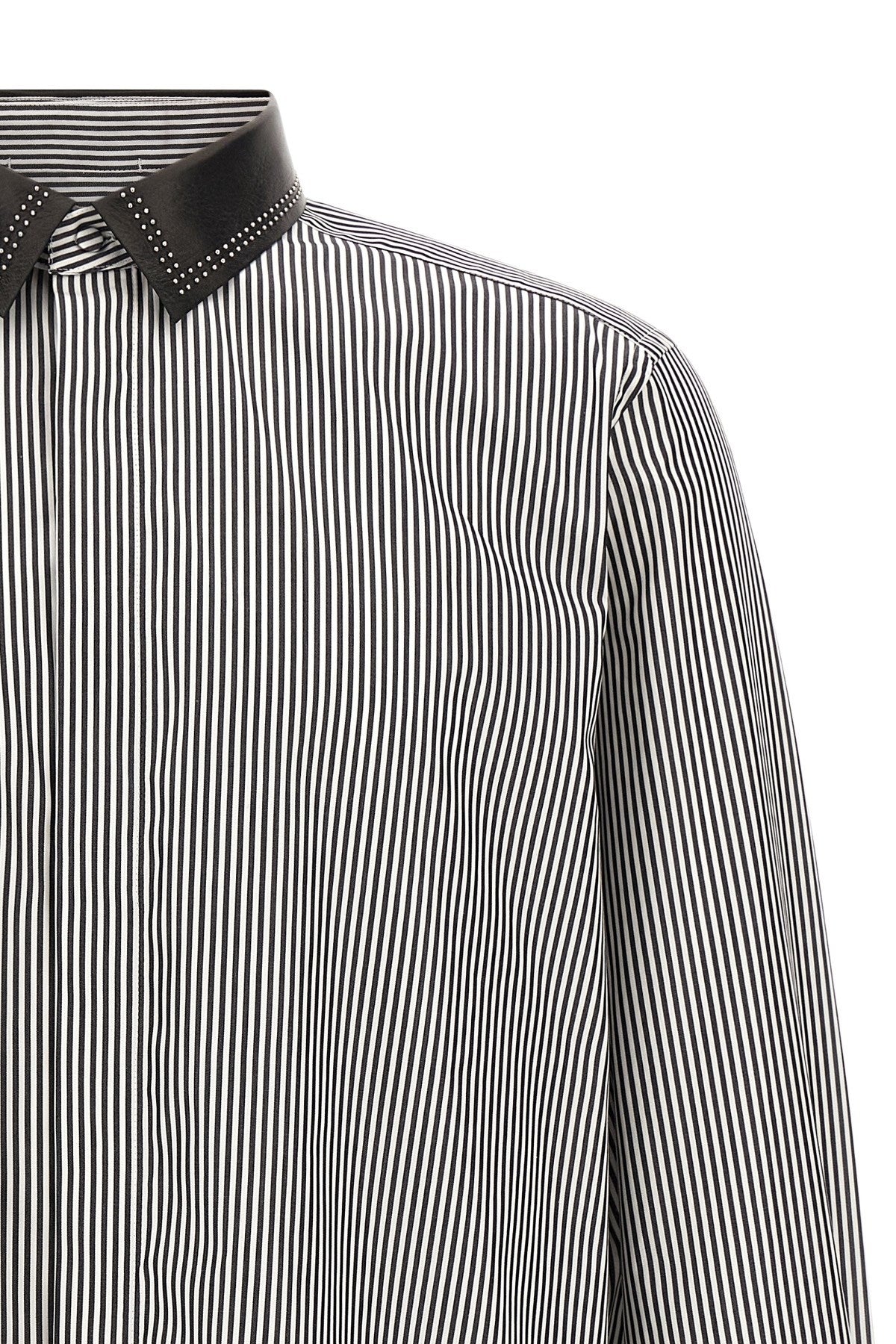 Tom Ford Men's Striped Shirt in White/Black Cotton - view 4