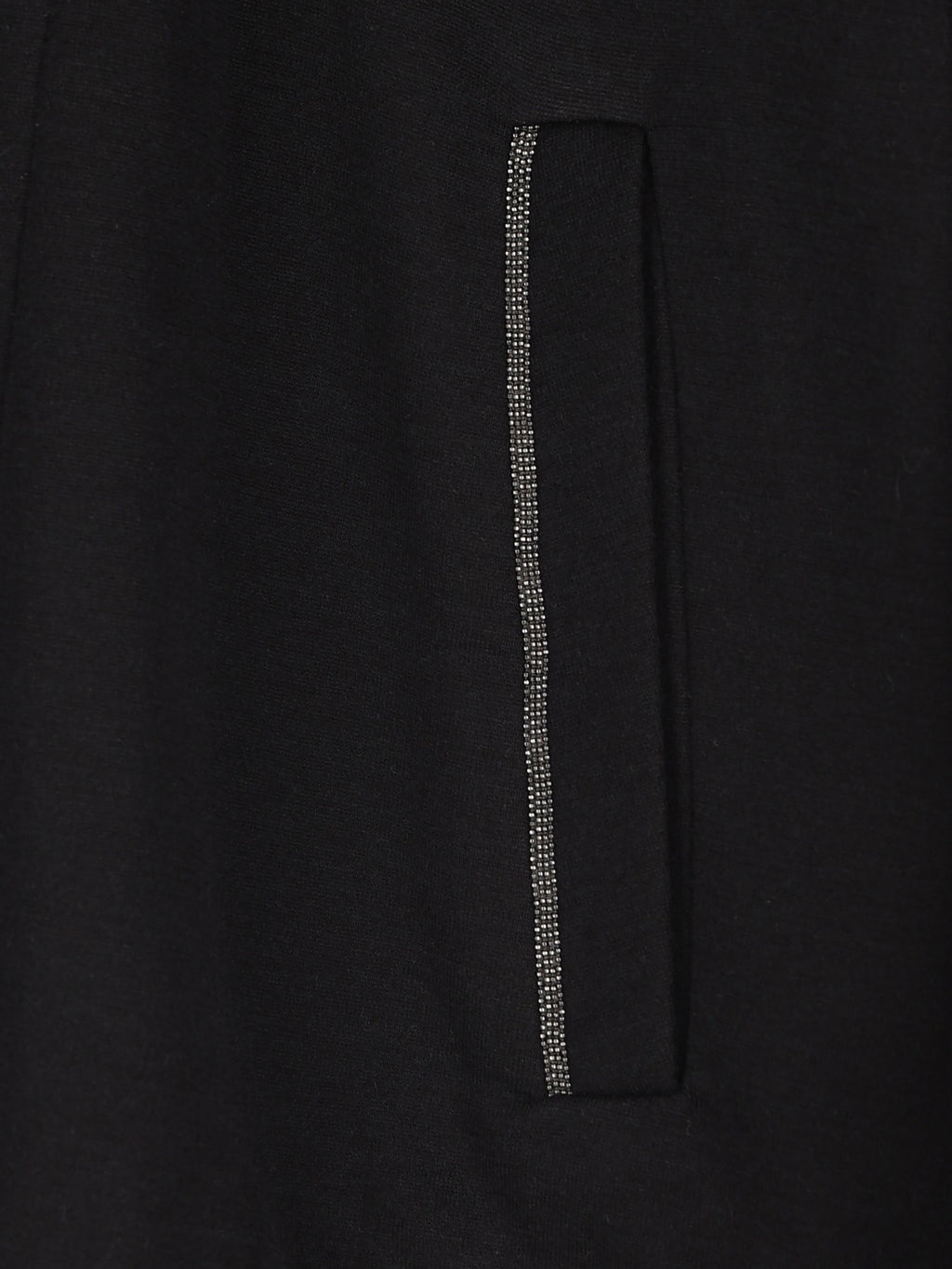 Brunello Cucinelli Women's Cotton Silk Hoodie in Black - view 4