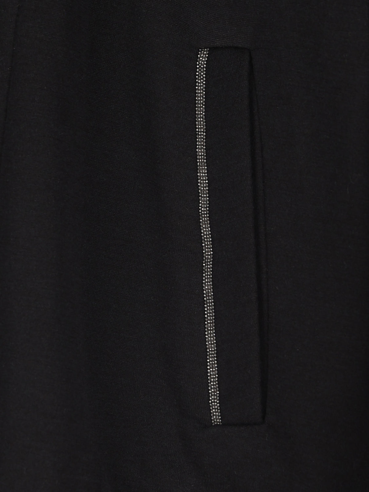 Brunello Cucinelli Women's Cotton Silk Hoodie in Black - view 4