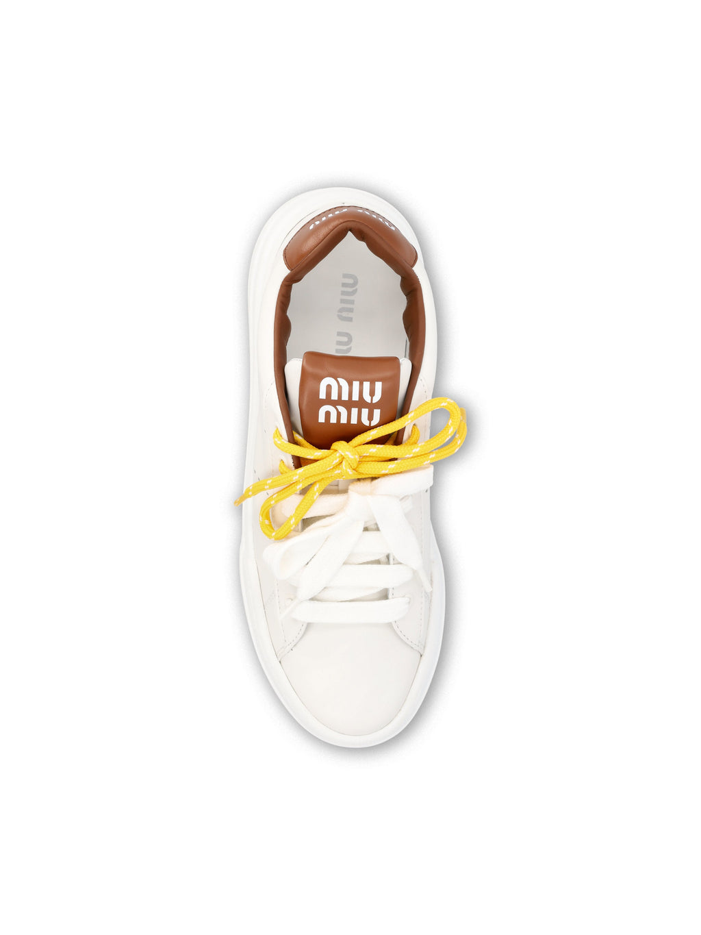 Miu Miu Women's Leather Sneakers in White - view 4