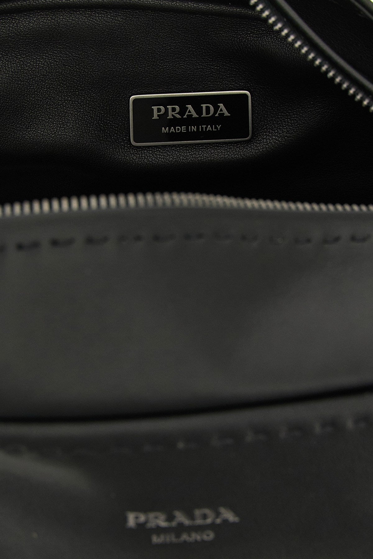 Prada Men's Bandoliera Crossbody Bag in Black Leather - view 4