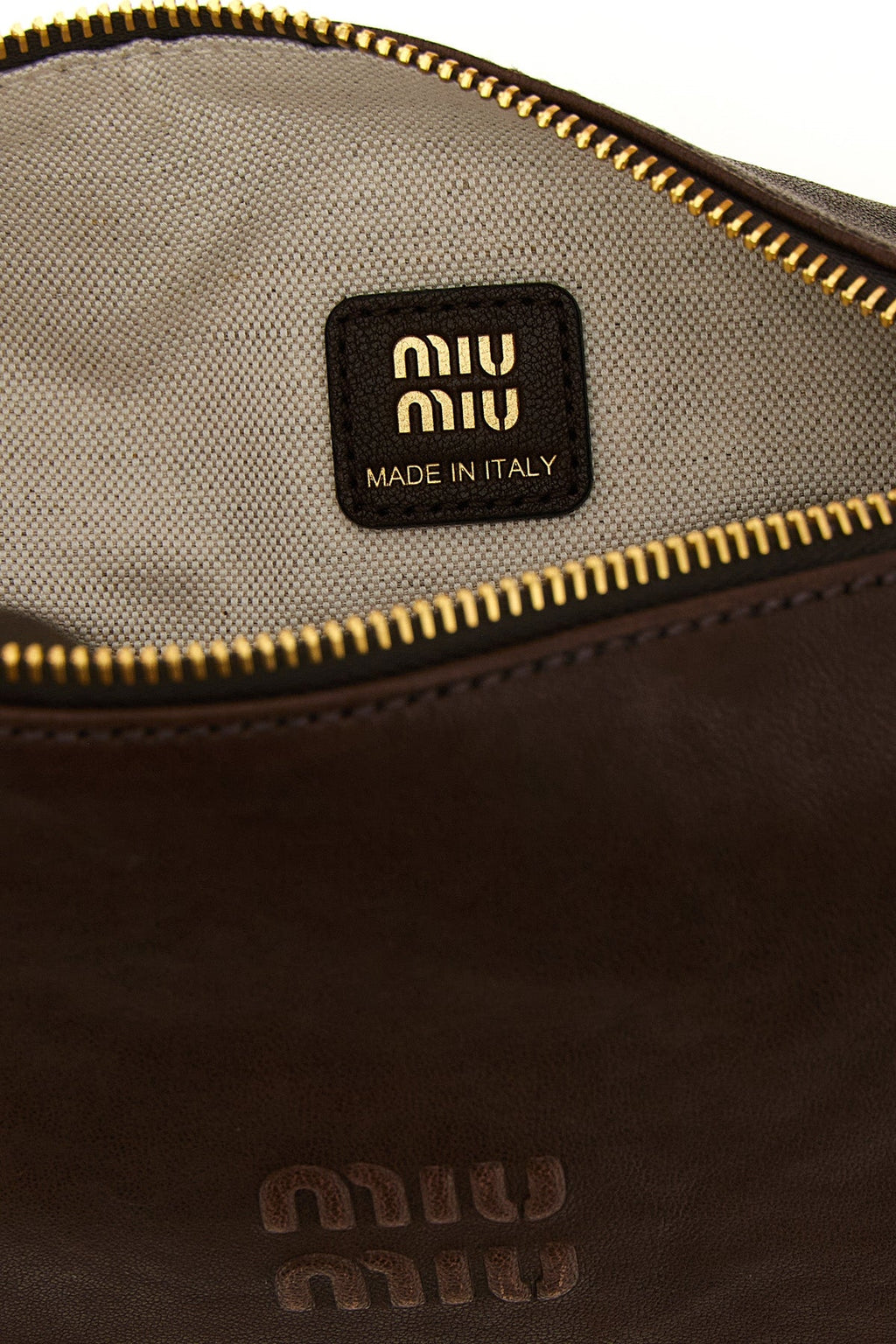 Miu Miu Women's Nappa Aviator Pouch in Brown - image 4