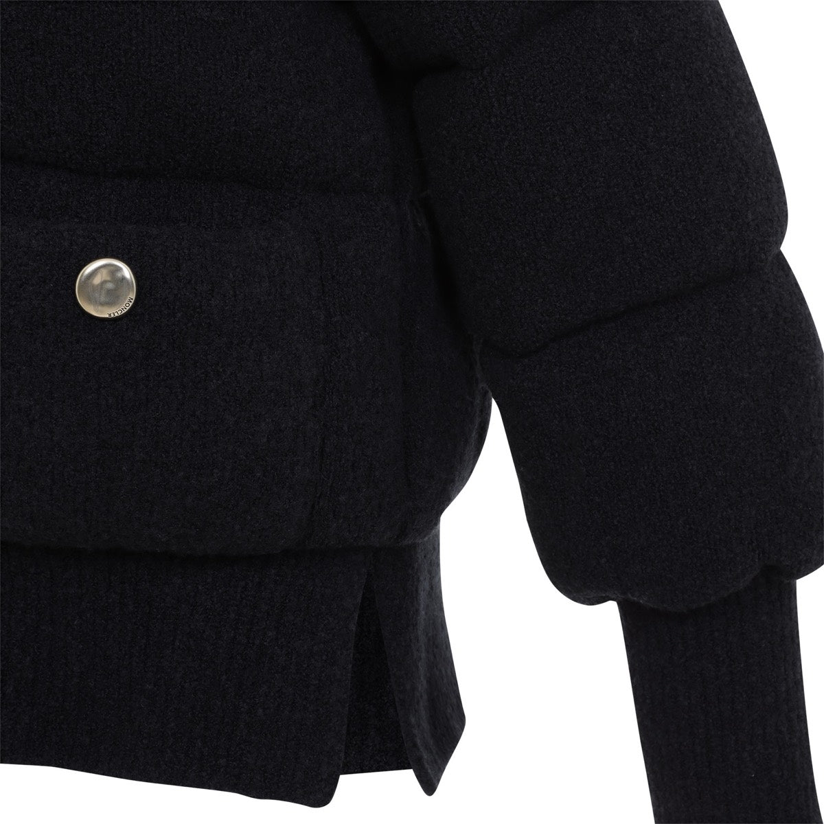 Moncler Women's Wool Down Cardigan Jacket in Black