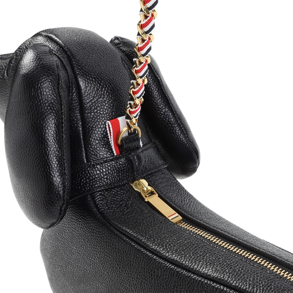 Thom Browne Women's Leather Mini Hector Bag in Black
