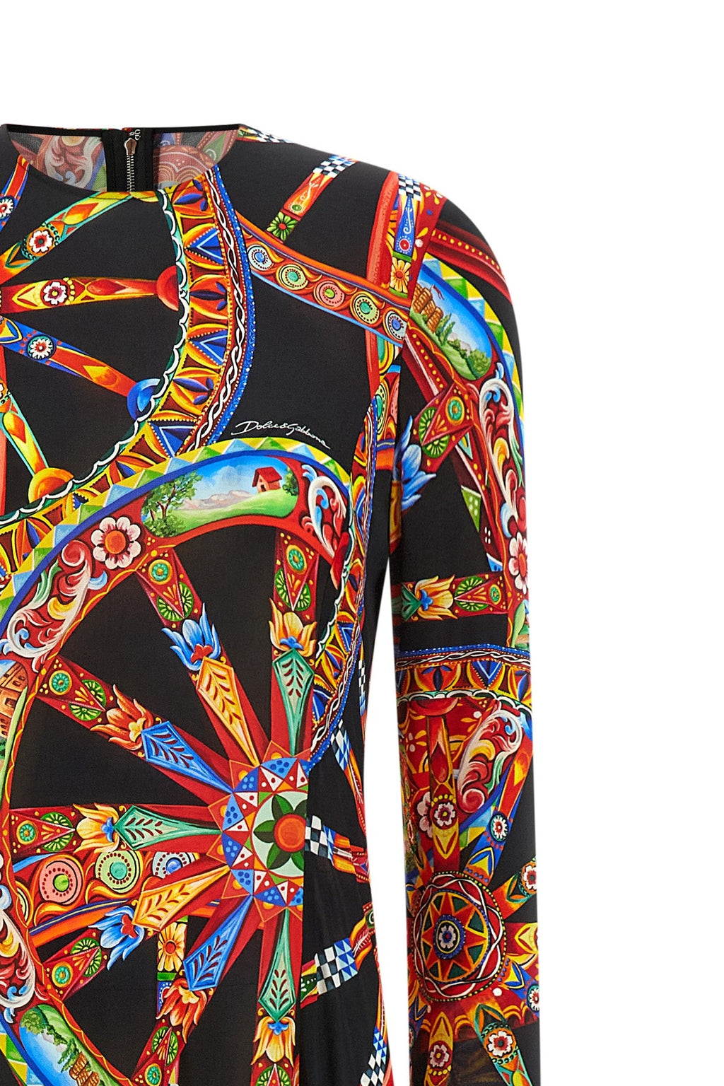 Dolce and Gabbana Women's Carretto Print Maxi Dress - image 4
