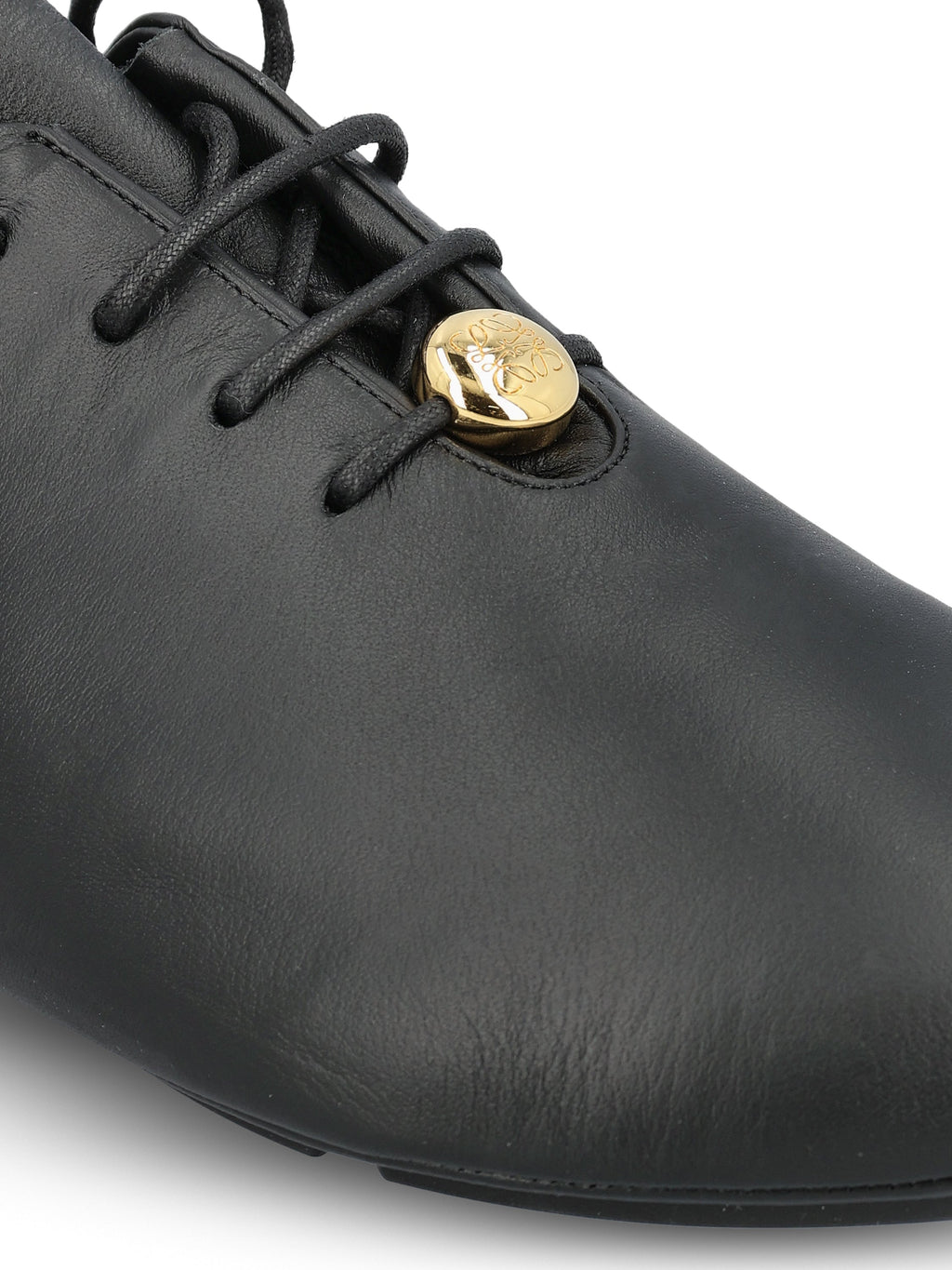 Loewe Women's Pebble Leather Lace-Up Shoes in Black - view 4
