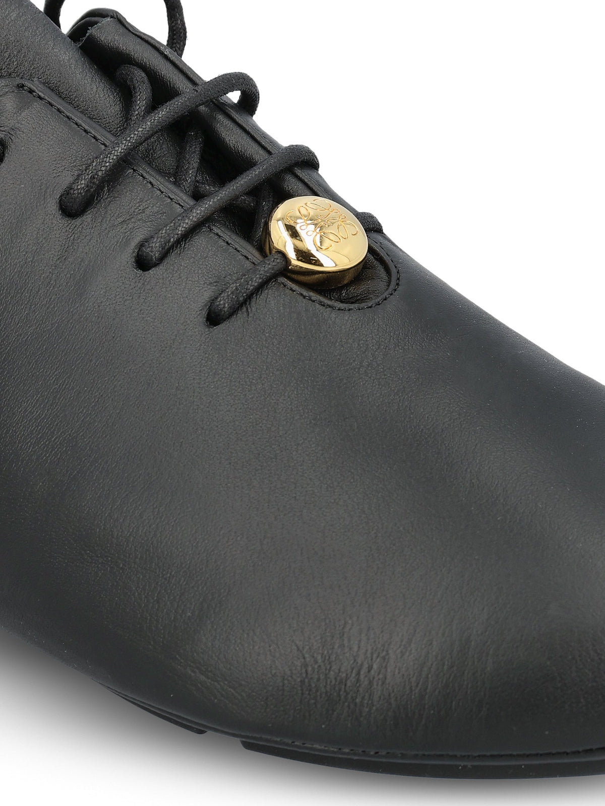 Loewe Women's Pebble Leather Lace-Up Shoes in Black - view 4