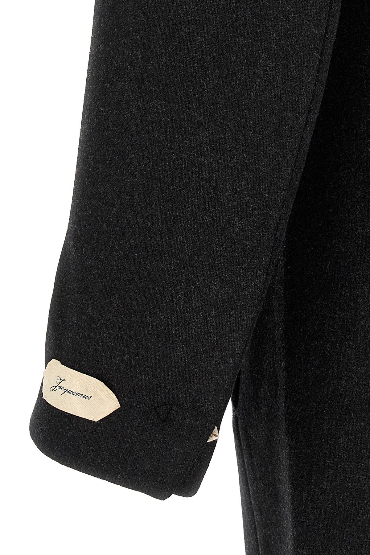 Jacquemus Men's Le Manteau Tailleur Coat in Gray Wool - view 4