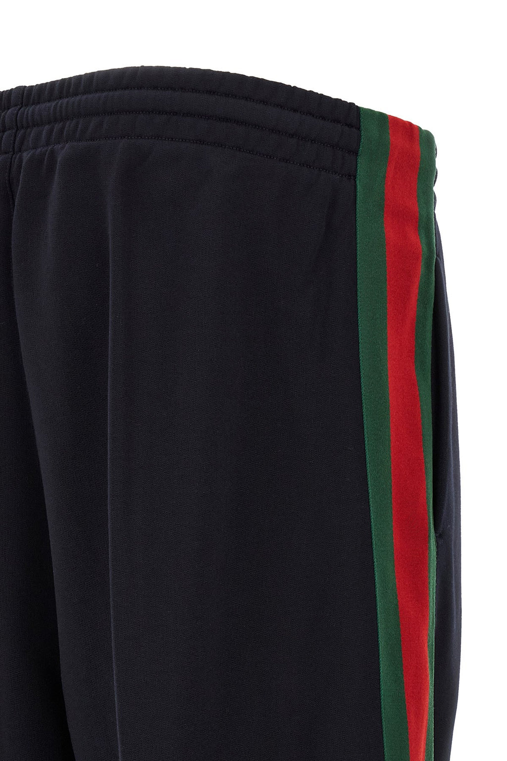 Gucci Men's Web Cotton and Silk Joggers in Blue - view 4