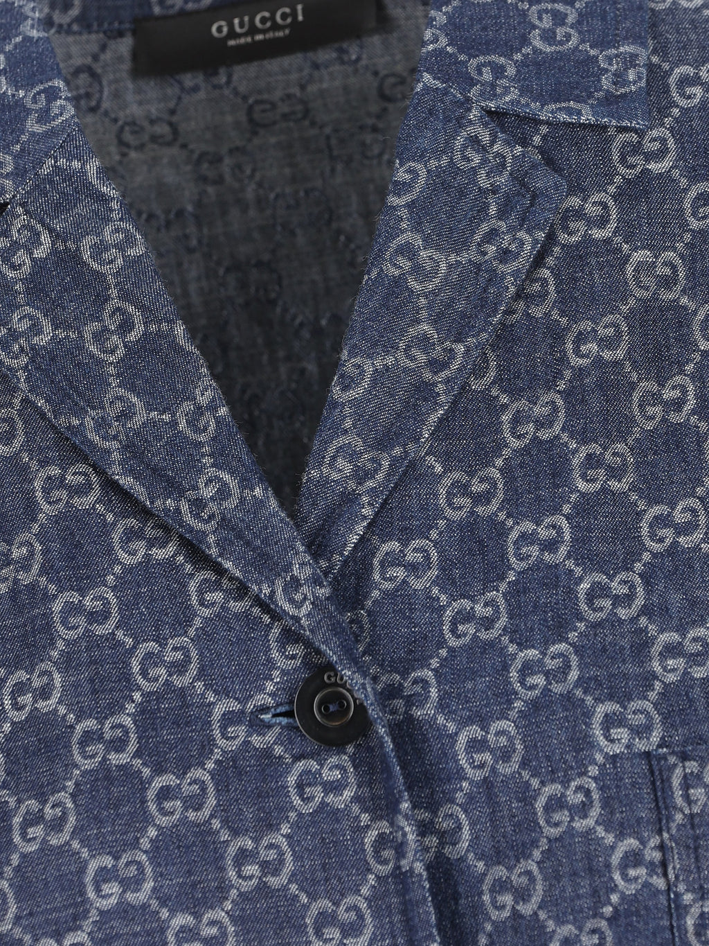 Gucci Women's Denim Jacquard Jacket in Blue - view 4