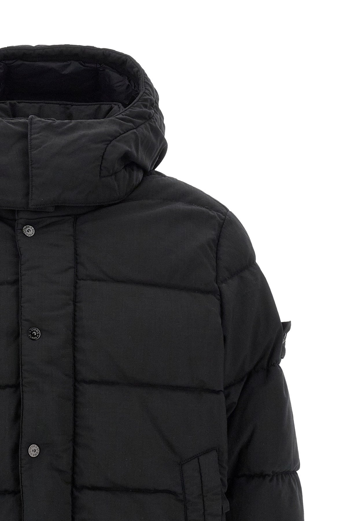 Stone Island Men's 4100063 Down Jacket in Black Wool - view 4