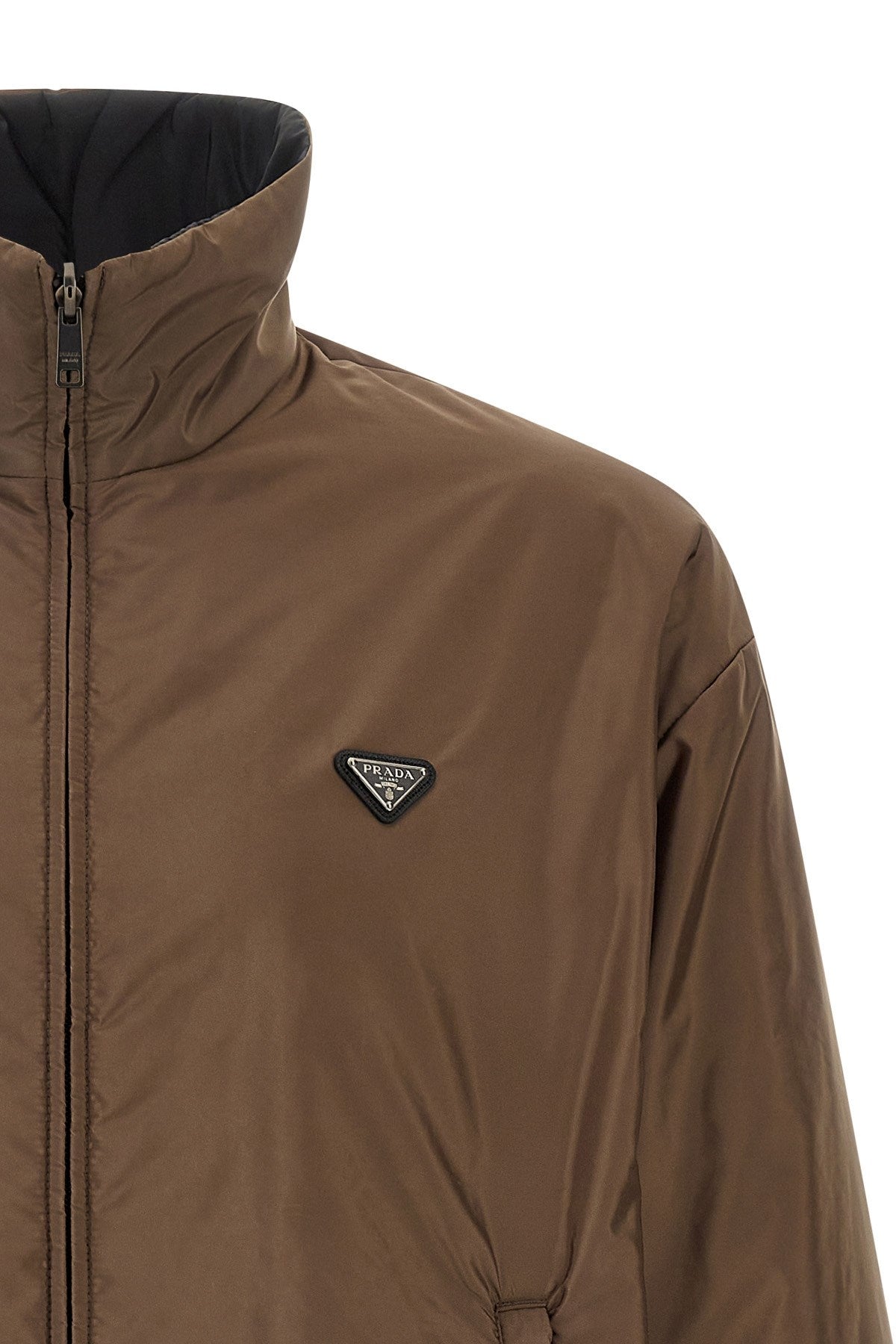 Prada Men's Re-Nylon Reversible Jacket in Brown - view 4