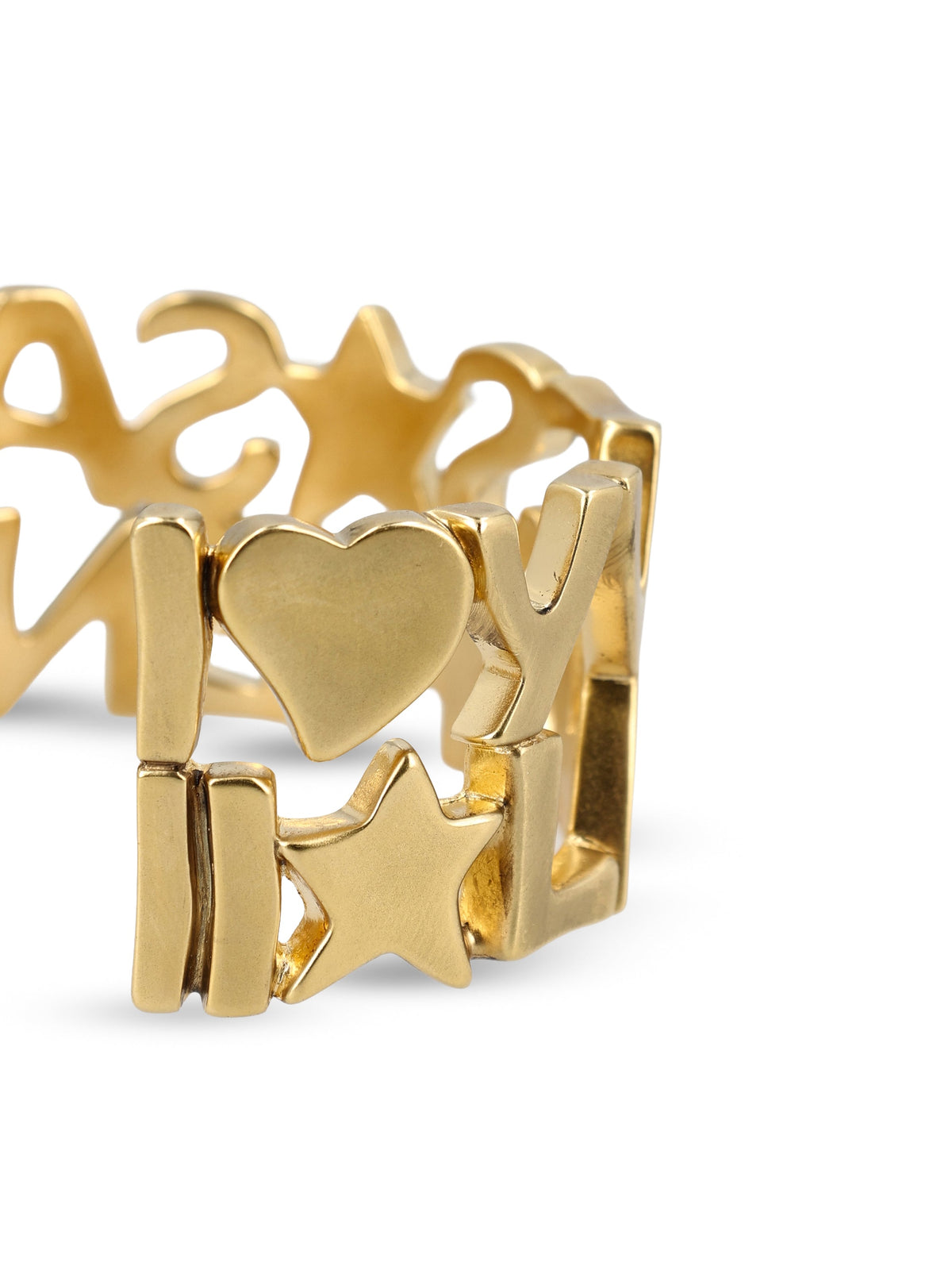 Saint Laurent Women's Metal Cuff Bracelet in Gold - view 4