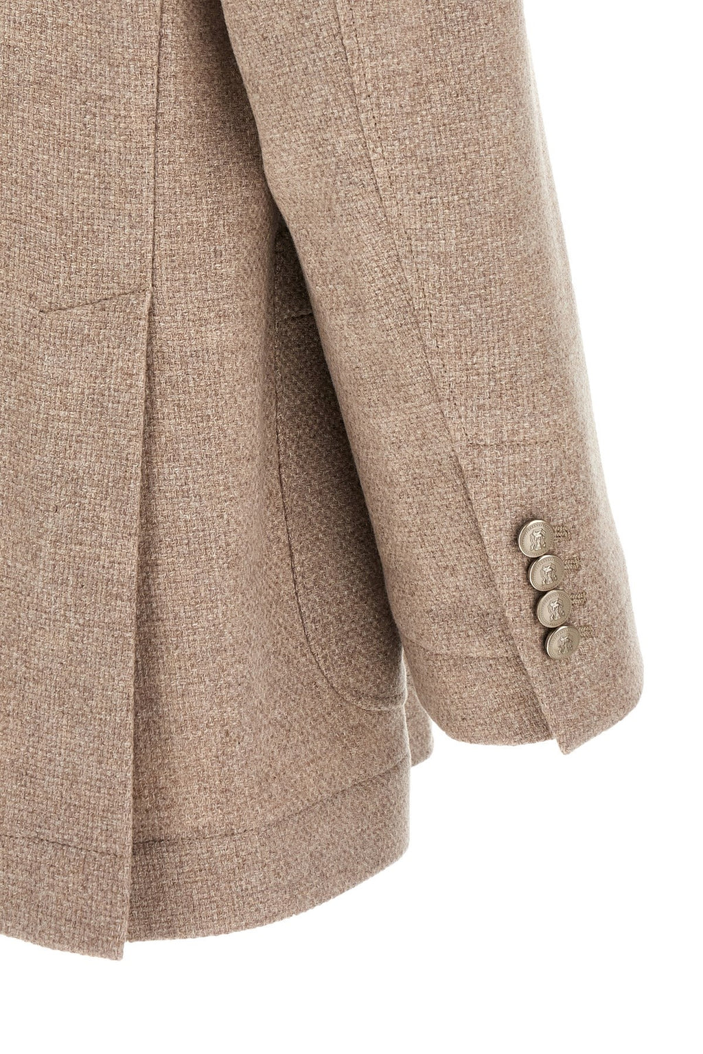 Brunello Cucinelli Men's Cashmere Panama Blazer in Beige - view 4