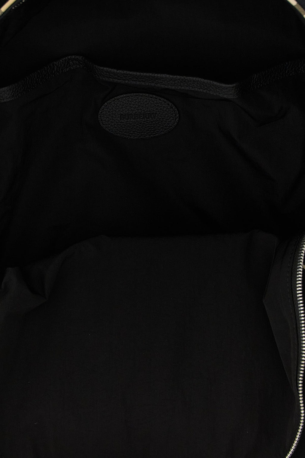 Burberry Men's Check Trim Backpack in Black - image 4