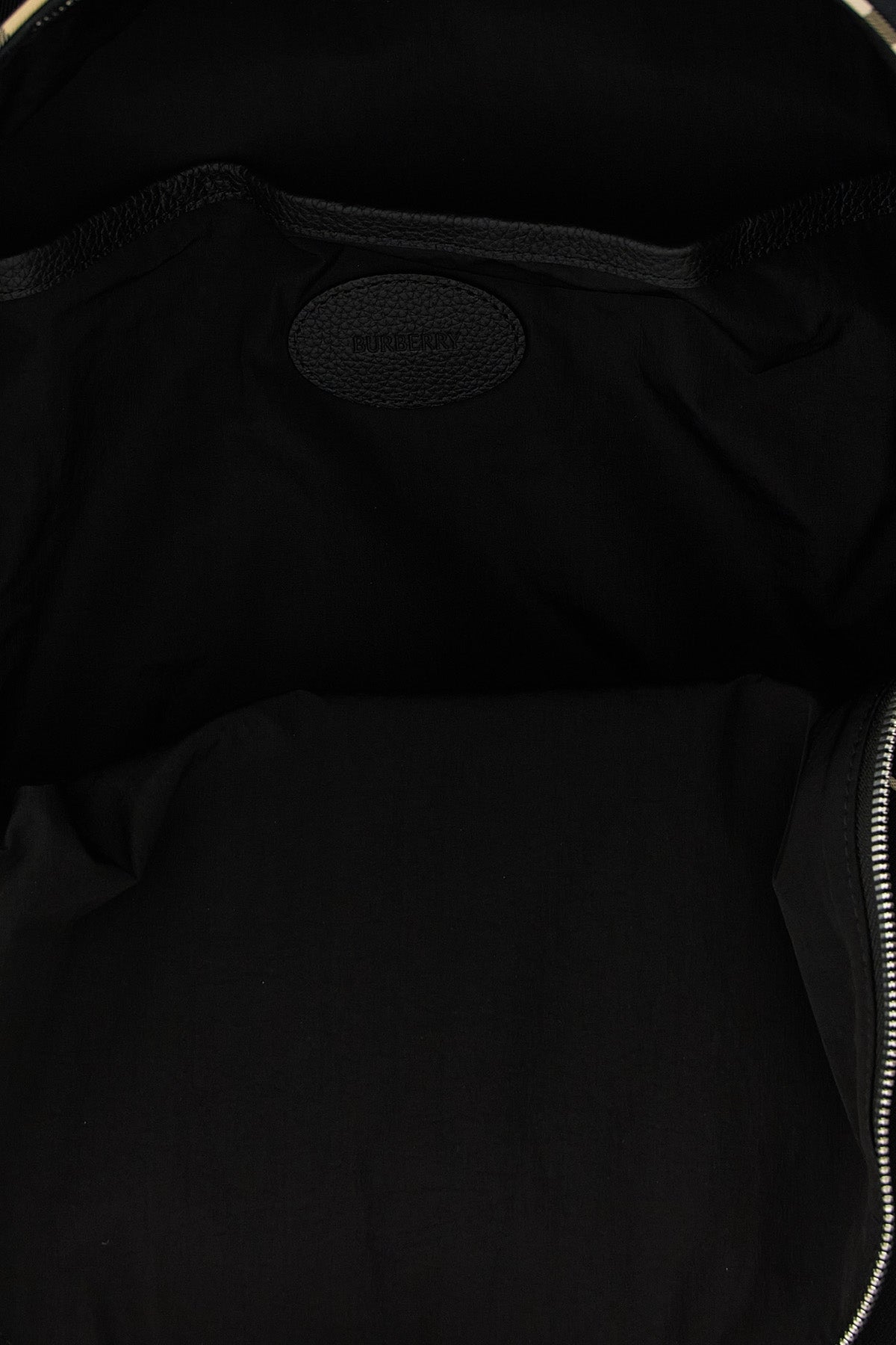 Burberry Men's Check Trim Backpack in Black - image 4