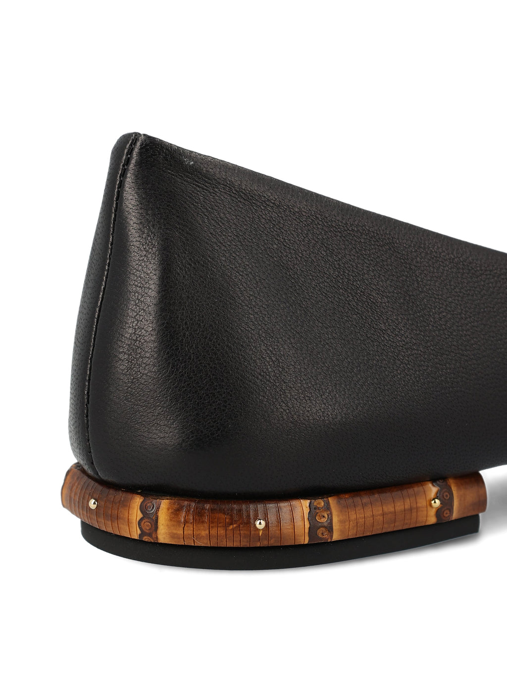 Gucci Women's Bamboo Leather Ballerina Flats in Black - view 4