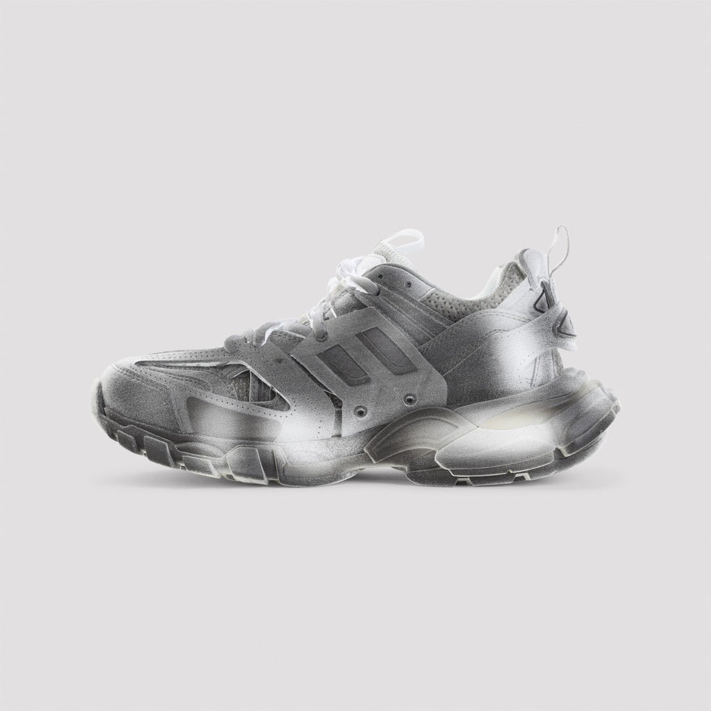 Balenciaga Women's Track Sneakers in Black and White Mesh