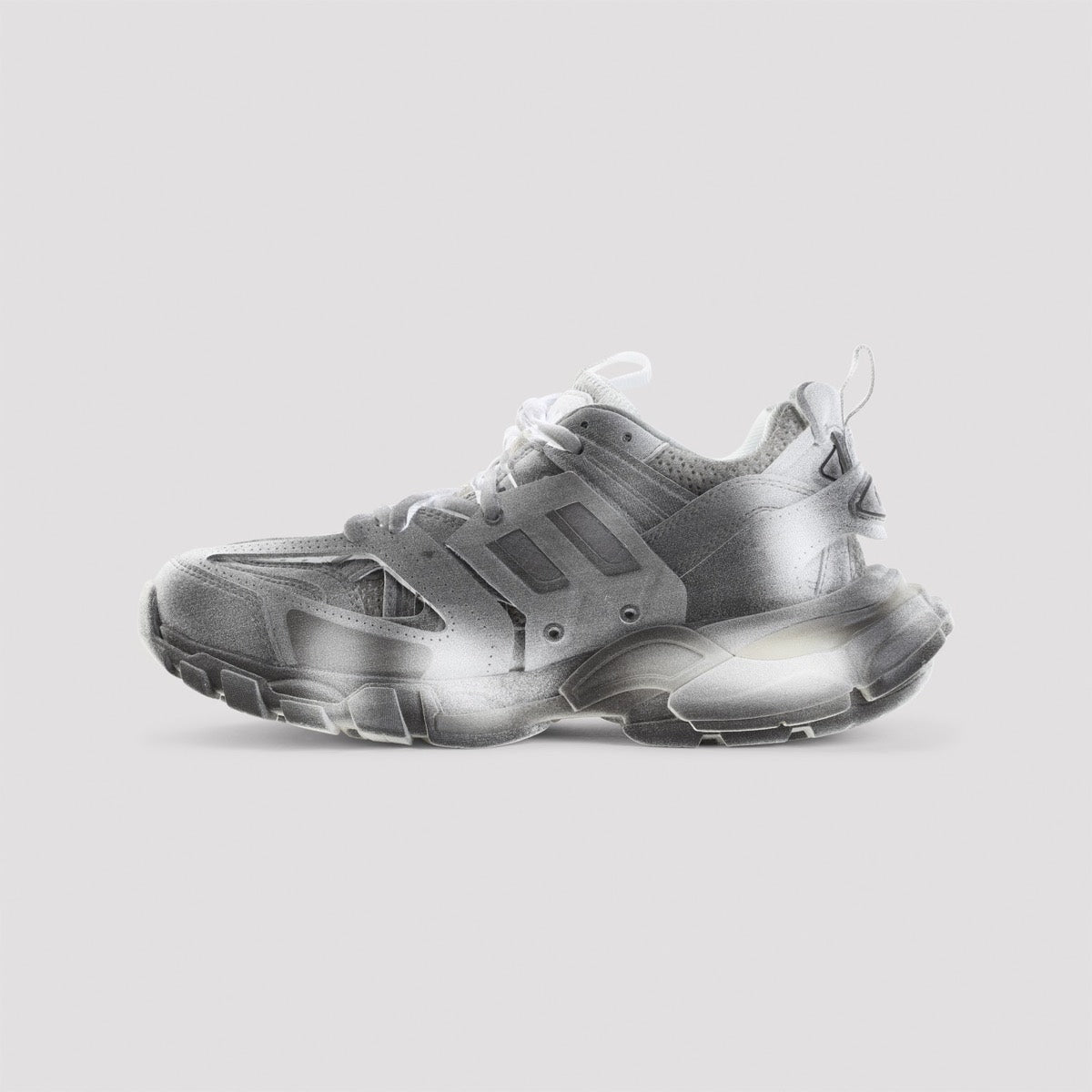 Balenciaga Women's Track Sneakers in Black and White Mesh