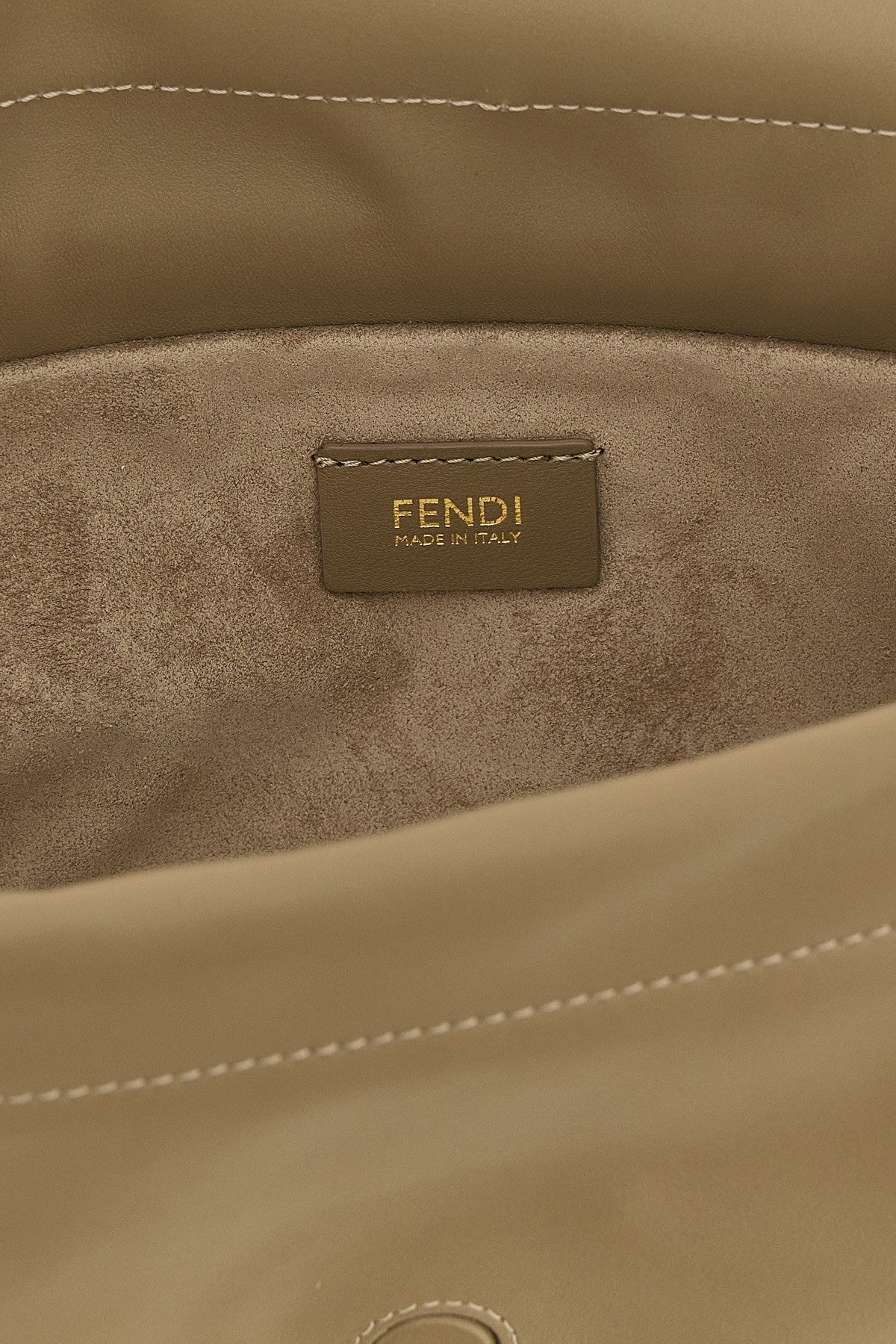 Fendi Women's Baguette Soft Media Bag in Beige Leather - view 4