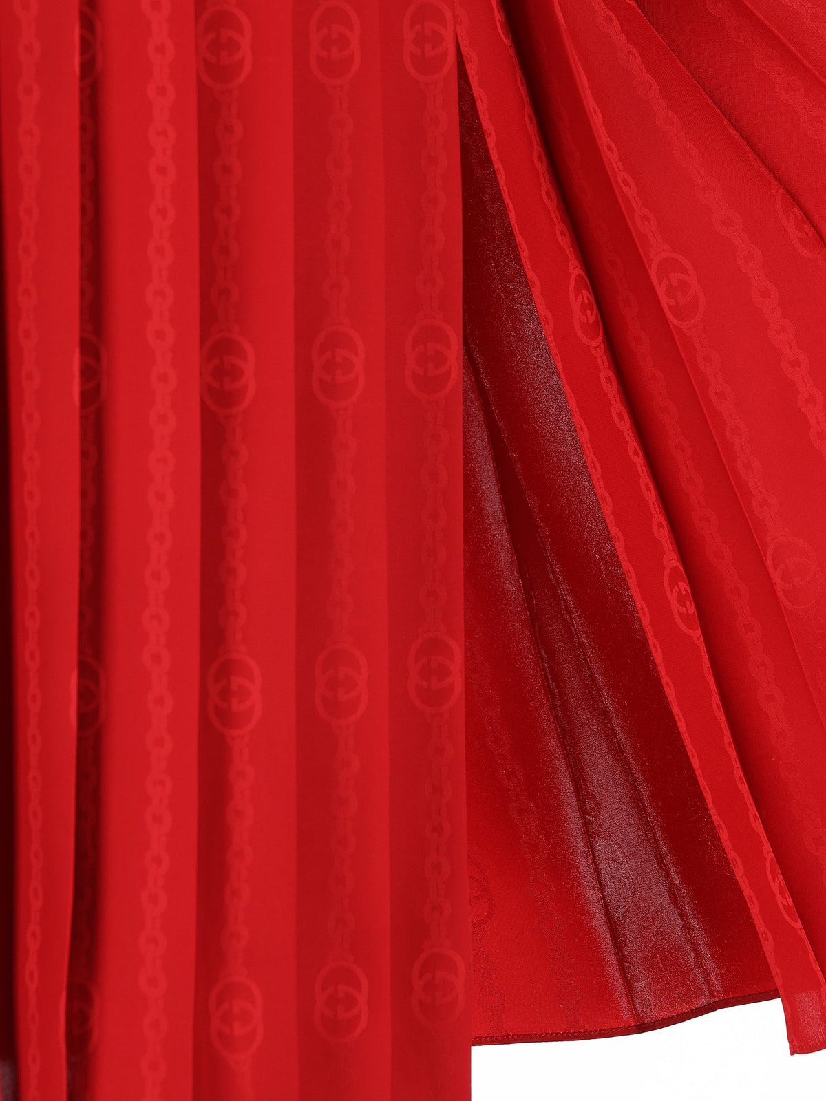 Gucci Women's Silk Jacquard Midi Skirt in Red - view 4