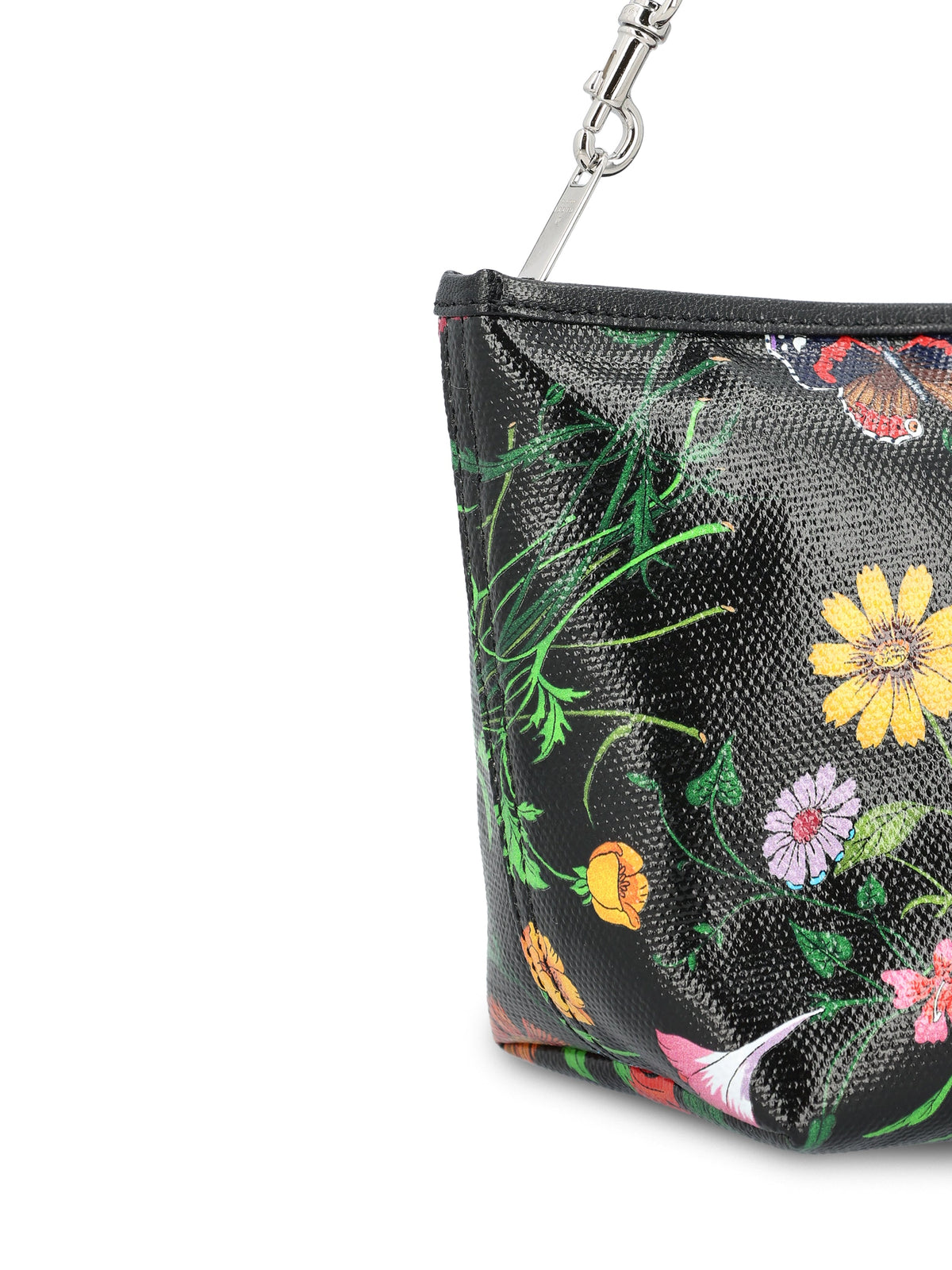 Gucci Women's Flora Canvas Shoulder Bag in Black - view 4