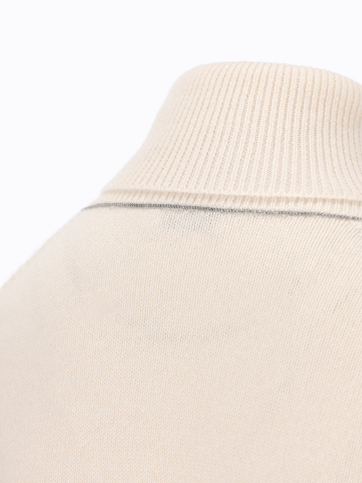 Brunello Cucinelli Women's Cashmere Turtleneck in White - view 4