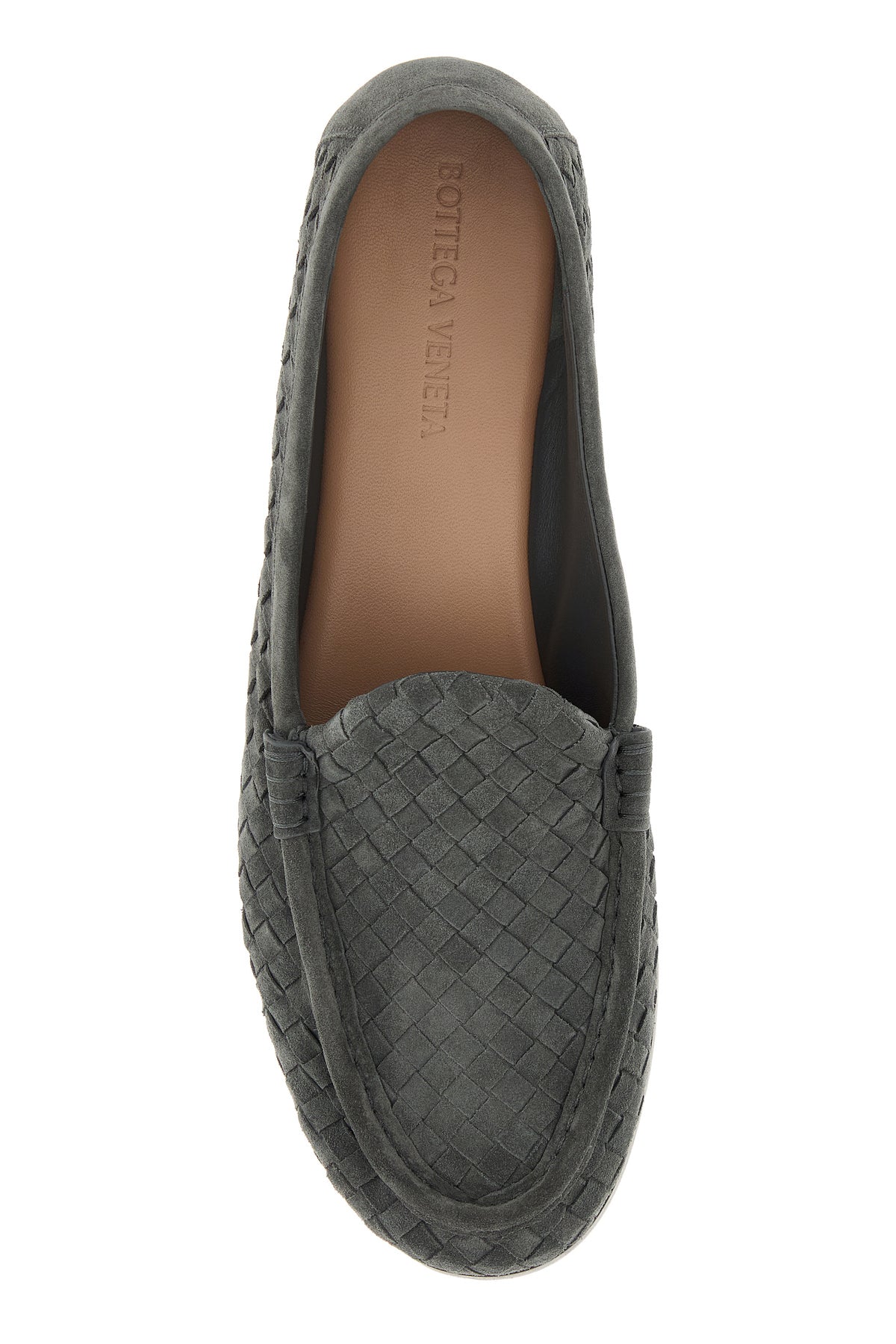 Bottega Veneta Men's Suede Silenzio Loafers in Grey - image 4