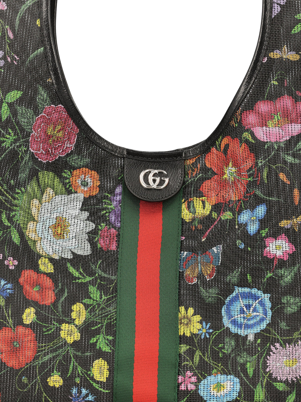 Gucci Women's Flora Mesh Large Tote in Black - view 4