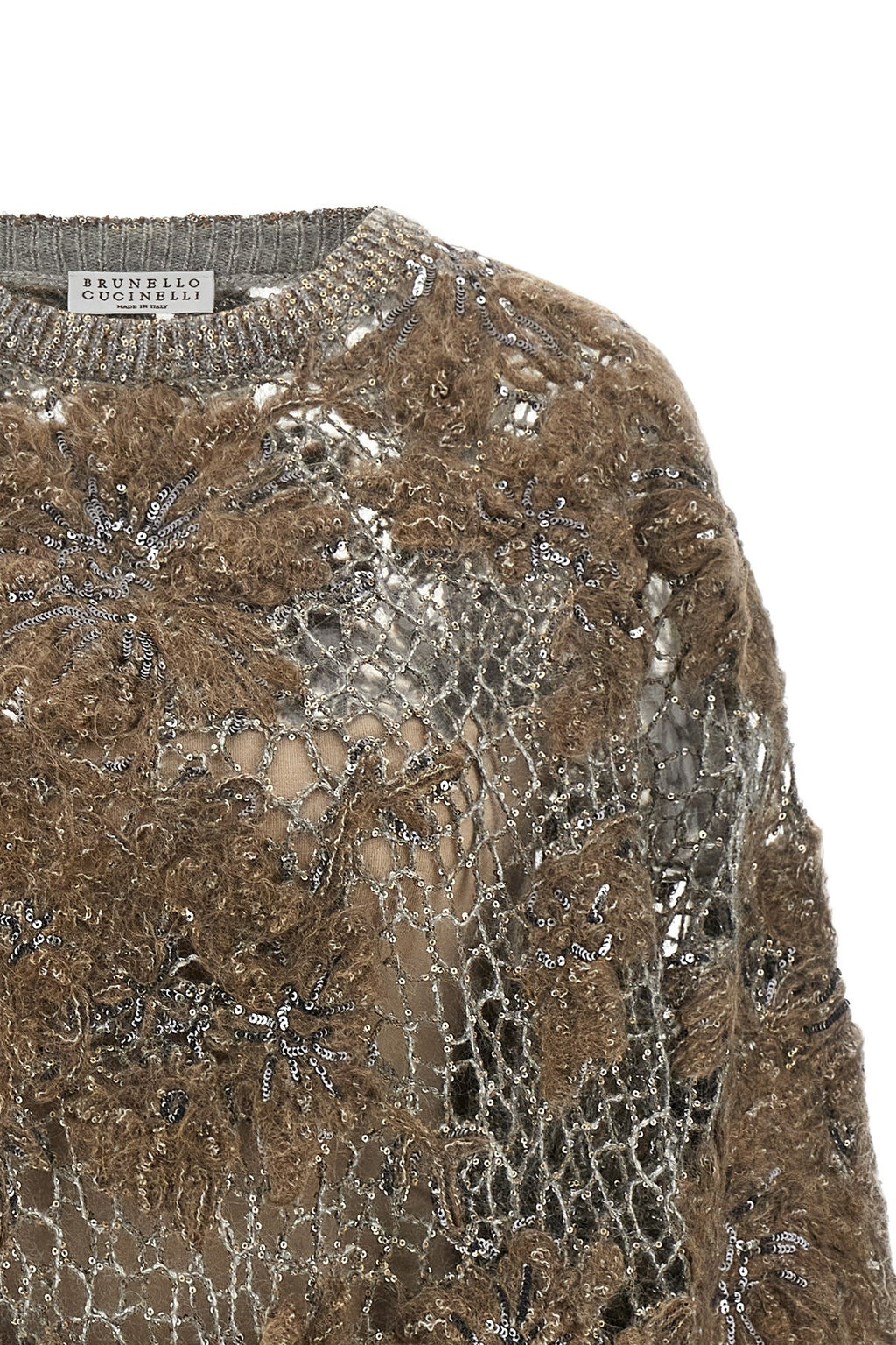 Brunello Cucinelli Women's Wool Sweater in Beige - view 4