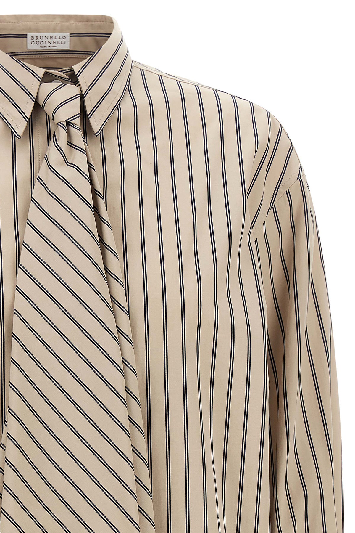 Brunello Cucinelli Women's Shirt with tie in Beige - image 4