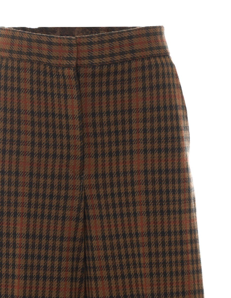 Max Mara Women's Wool Loose Trousers in Brown