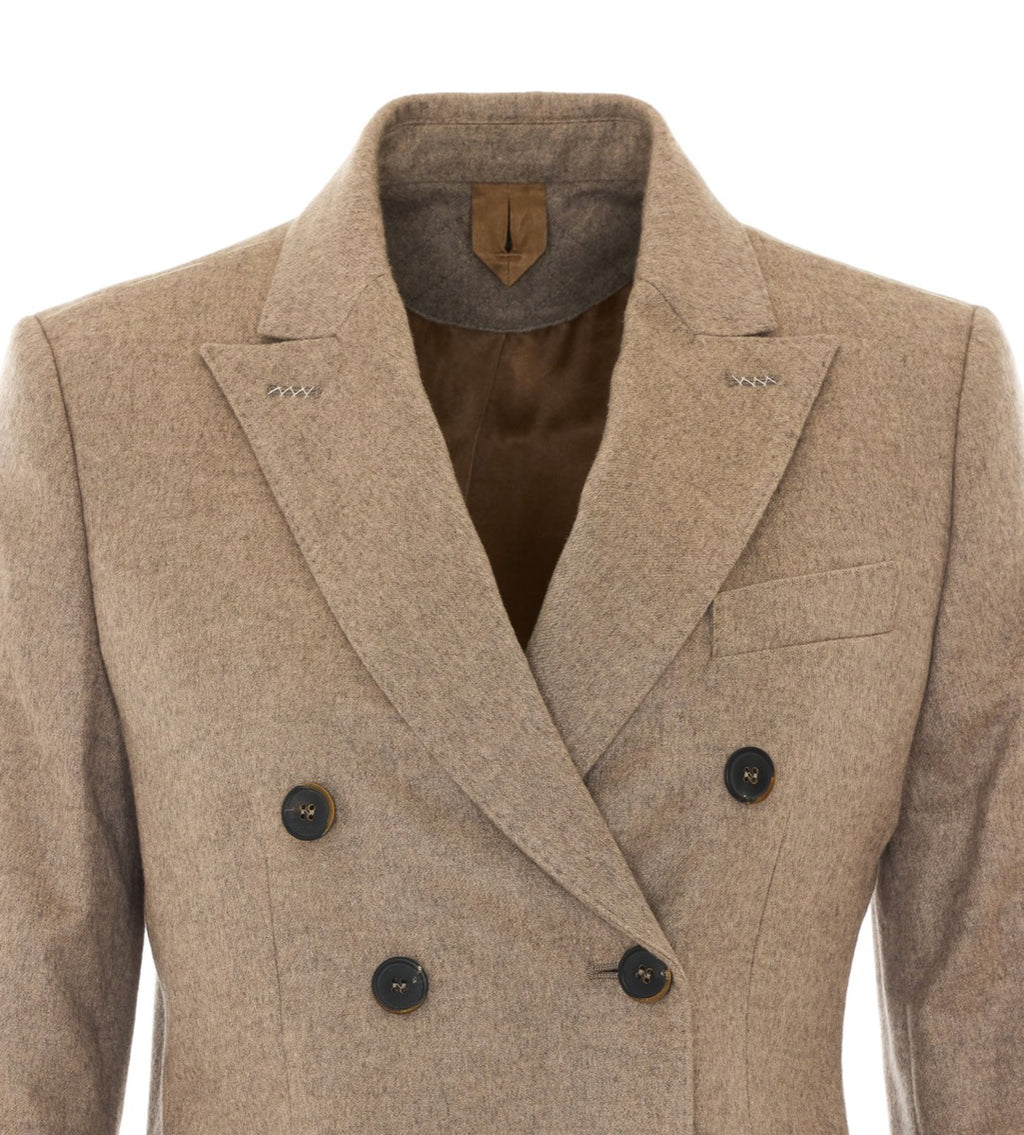 Max Mara Women's Silk Cashmere Blazer in Beige