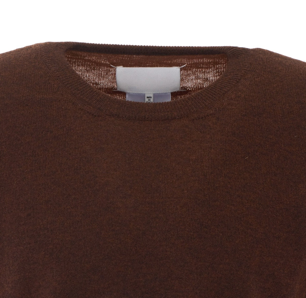 Maison Margiela Men's Wool Bicolor Sweater in Brown
