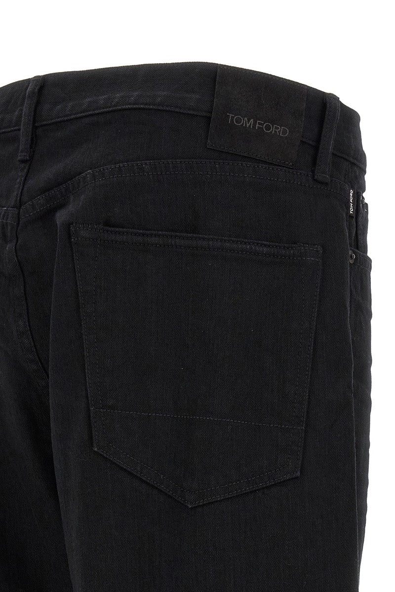 Tom Ford Men's Stretch Denim Jeans in Black
