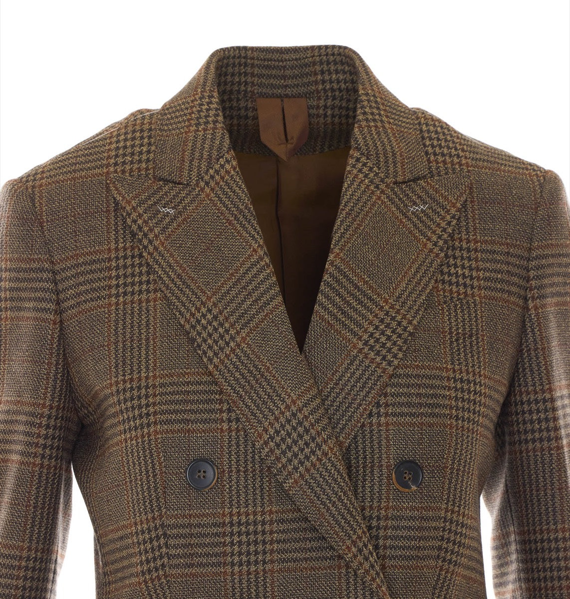 Max Mara Women's Wool Double-Breasted Blazer in Brown