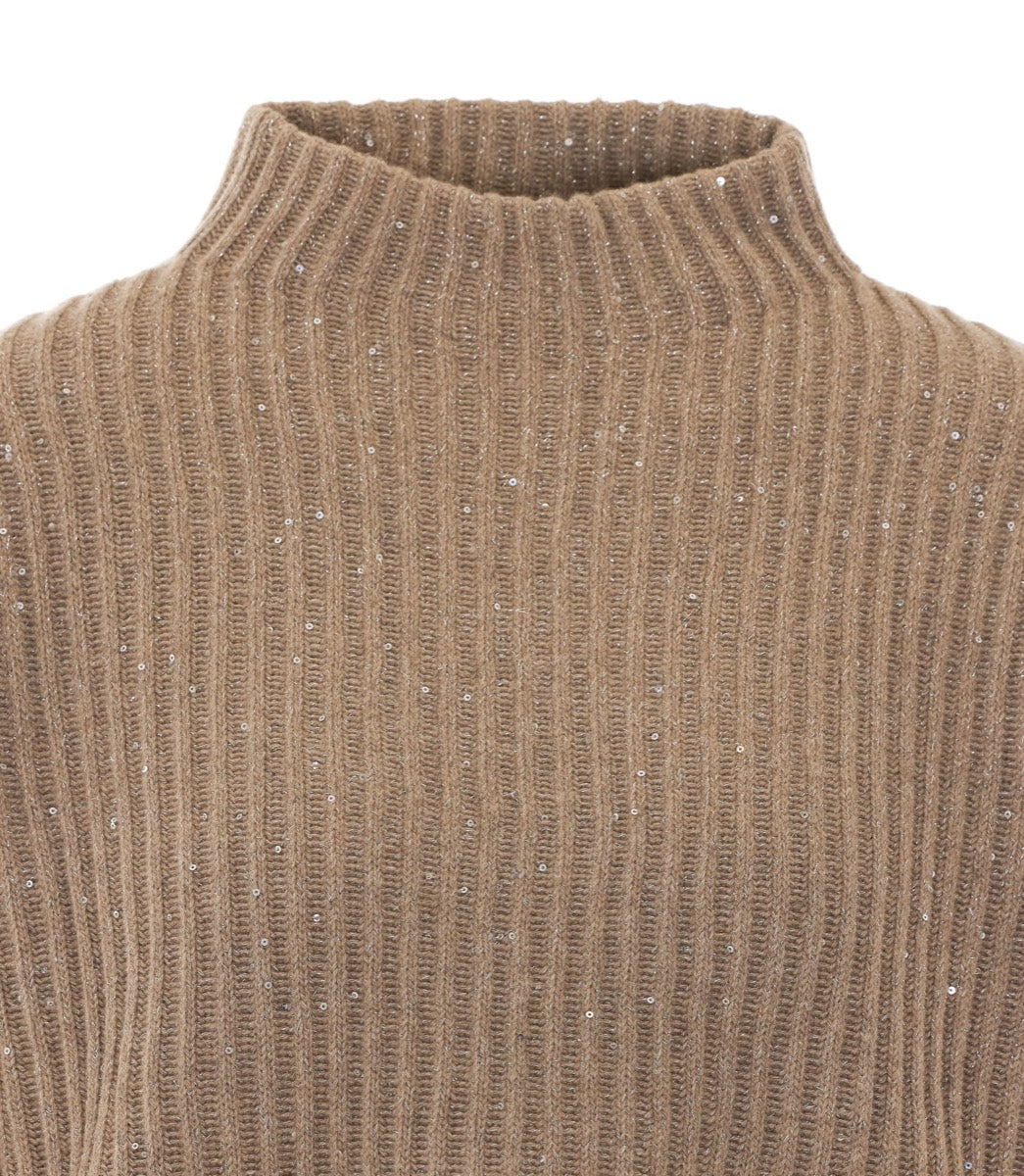 Brunello Cucinelli Women's Cashmere Sweater in Beige