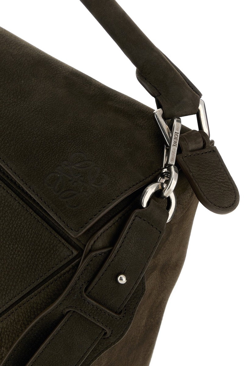 Loewe Men's Large Puzzle Handbag in Dark Brown