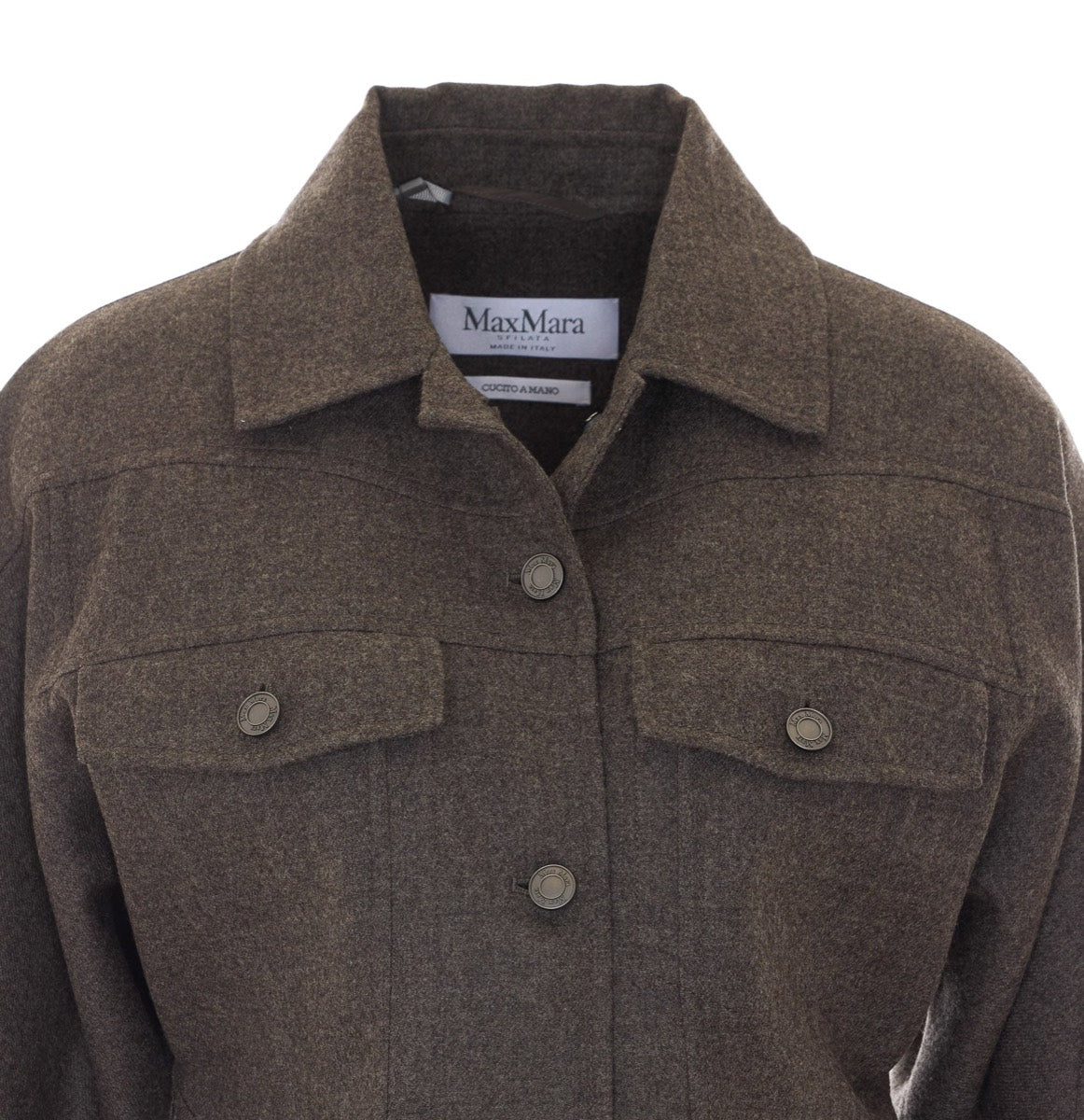 Max Mara Women's Virgin Wool Trucker Jacket in Grey