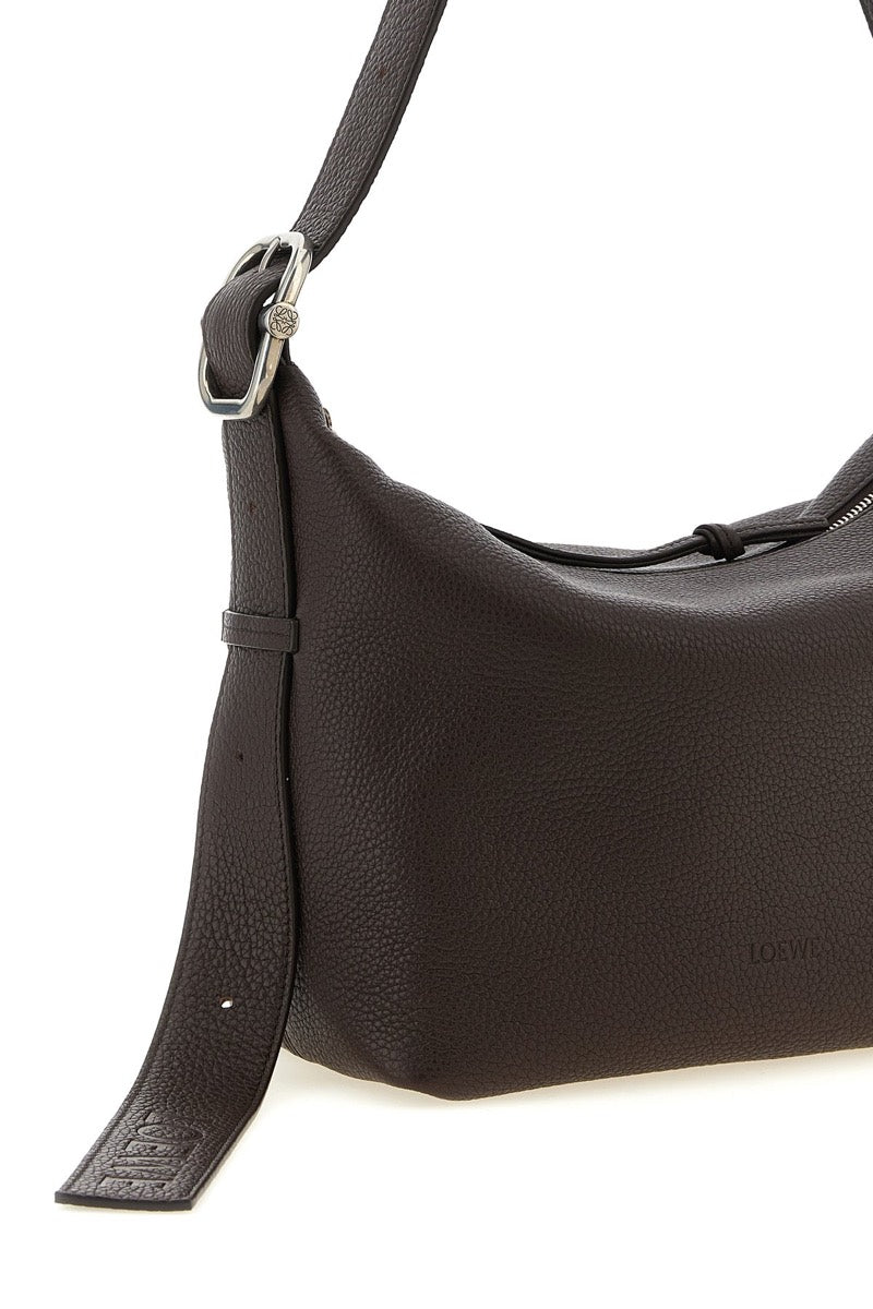 Loewe Men's Leather Loop Hobo Shoulder Bag in Brown